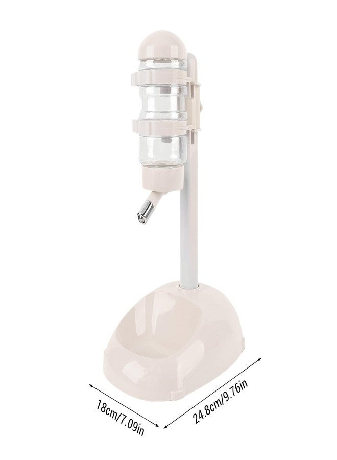 Asixxsix Pet Standing Water Dispenser, Height Adjustable Automatic Water Feeder Food Feeder Bowl, 500ml Dog Water Bottle Dispenser, Dog Cat Feeding Water Bowl Set (Beige) - Image 5